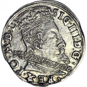 Zygmunt III Waza, Trojak 1597, Wilno, głowa Wołu (Lidman), piękny