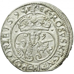 RR-, Zygmunt III Waza, Grosz 1594 Olkusz, ideał