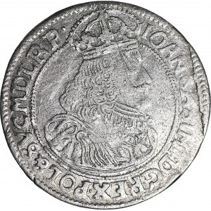 RR-, Jan II Kazimierz, Ort 165(8)8, Poznań, drobne napisy, podwójna ostatnia cyfra daty