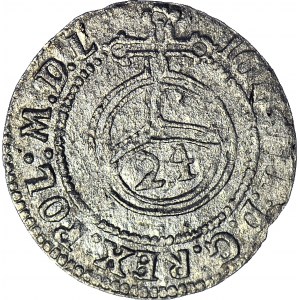 RR-, Kurlandia, Fryderyk Kettler, Półtorak 1687 z tytulaturą Sobieskiego, Mitawa, R6
