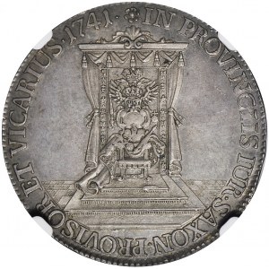 R-, August III Sas, Półtalar Wikariacki 1741, Drezno, menniczy
