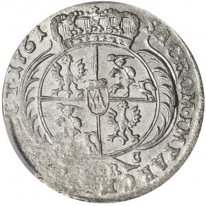R-, August III Sas, Dwuzłotówka (8 groszy) 1761, rzadka