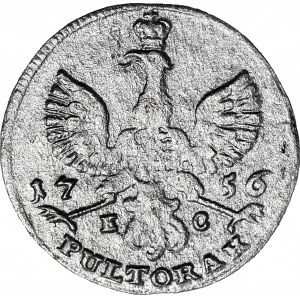 RR-, August III Sas, Półtorak portretowy 1756, Lipsk, PULTORAK, R4