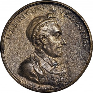 Medal Suity Królewskiej autorstwa J.J. Reichela, Henryk Walezy, odlew w brązie z huty Białogon
