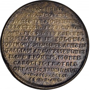 Medal Suity Królewskiej autorstwa J.J. Reichela, Henryk Walezy, odlew w brązie z huty Białogon