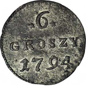 Stanislaw A. Poniatowski, 6 pennies 1794