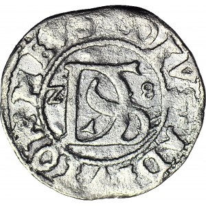 R-, Pomorze, Księstwo Szczecińskie, Bogusław XIV, Podwójny Szeląg 1628, Szczecin, R3