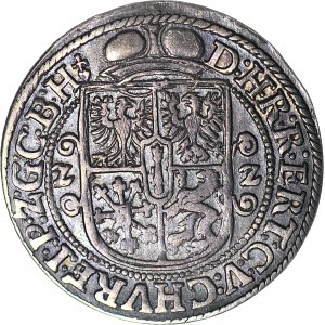R-, Lenne Prusy Książęce, Jerzy Wilhelm, Ort 1622, Królewiec, hełm paradny przed postacią