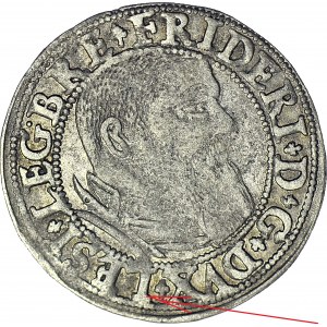 RR-, Śląsk, Fryderyk II Legnicki, Grosz 1544, Legnica, z błędem LESI zamiast SLESI