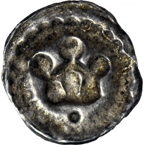 Inflanty, Rewal (obecnie Tallin), Brakteat XIII/XIV w, Korona z kropką