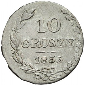 Królestwo Polskie, 10 groszy 1835, rzadszy rocznik