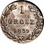 Kingdom of Poland, 1 grosz 1839 MW, minted