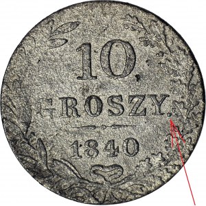 10 Groszy 1840, KROPKA po GROSZY., na 207 notowań 0 szt. na WCN