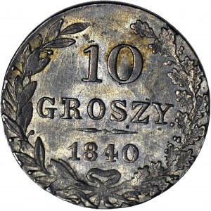 10 Groszy 1840, KROPKA po GROSZY., 0 na 207 notowań na WCN.