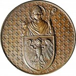 RRR, Medal 1887, otwarcia Collegium Novum w Krakowie, sygnowany, brąz 41,5mm