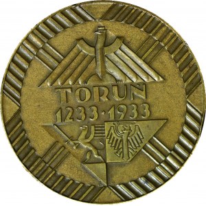R-, Medal 1933, 700-lecie założenia Torunia, sygnowany Repeta, brąz 55mm