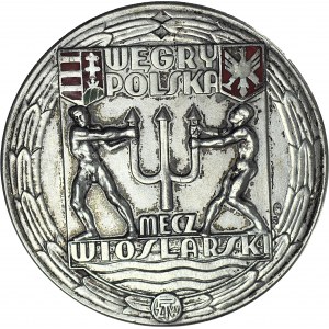 RRR-, Medal 1938, Poznań, Mecz Wioślarski, srebro 54 mm