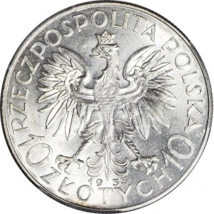 10 złotych 1933, Głowa, mennicza, WSPANIAŁA