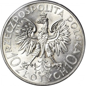 10 złotych 1933, Głowa, mennicza