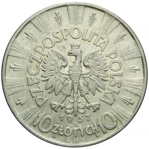 10 złotych 1937, Piłsudski, rzadszy rocznik