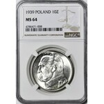 10 złotych 1939, Piłsudski, wspaniały