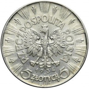5 złotych 1934, Piłsudski, urzędowy