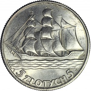 5 złotych 1936 Żaglowiec, menniczy