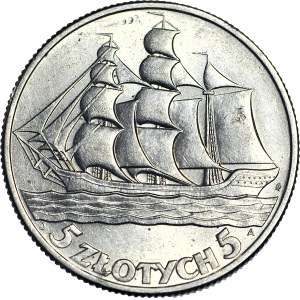 5 złotych 1936 Żaglowiec, menniczy