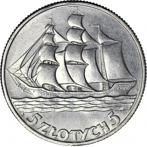 5 złotych 1936 Żaglowiec, menniczy