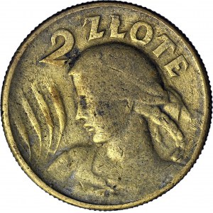 2 złote 1925, fałszerstwo z epoki, mosiądz