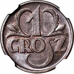 1 grosz 1927, menniczy, kolor BN<br/>