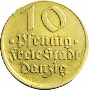 RRR-, WMG, 10 fenigów 1932, Dorsz, MINT ERROR, DESTRUKT, przesunięcie bicia