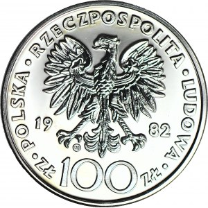 100 złotych 1982, Jan Paweł, stempel zwykły