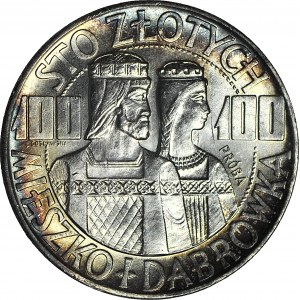 100 złotych 1966, Mieszko i Dąbrówka, PRÓBA Ag