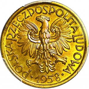 RR-, 2 złote 1958 Jagody, PRÓBA, MOSIĄDZ, nakład 100szt., rzadkość, c.a.