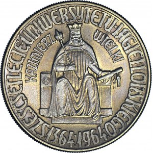 R-, 10 złotych 1964 Kazimierz Wielki bez napisu PRÓBA, nakład 1000szt.