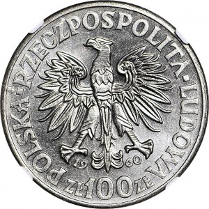 100 złotych 1960, PRÓBA NIKIEL, Mieszko i Dąbrówka, DUŻE głowy, duży orzeł