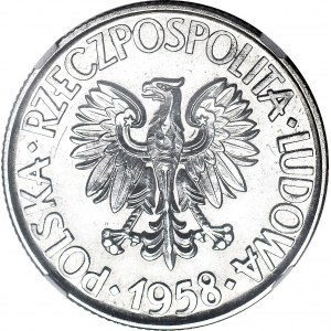 RRR-, 10 złotych 1958 PRÓBA Aluminium (nikiel był bity w 1960) Klucz francuski, PIERWSZY RAZ NA RYNKU