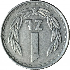 R-, 1 złoty 1982, DESTRUKT, ODWROTKA 170 stopni