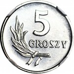 RRR-, 5 groszy 1971, PROOFLIKE, rzadki nominał w PL