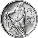 5 złotych 1958, Rybak, wąska 8, menniczy