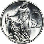 5 złotych 1959, Rybak, menniczy