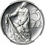 5 złotych 1960, Rybak, menniczy