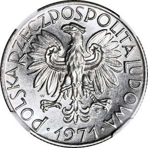 5 złotych 1971, Rybak, drugi najrzadszy rocznik, menniczy