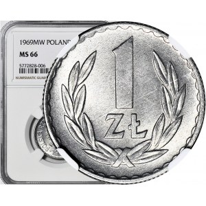 1 złoty 1969, mennicze