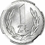 1 złoty 1985, mennicze, zdwojenie rysunku stempla - DOUBLE DIE