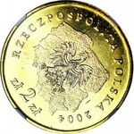 RR-, 2 złote 2004, Woj. Lubelskie, DESTRUKT, SKRĘTKA 45 stopni