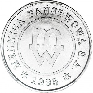 RRR-, KOLEKCJA PRÓB TŁOCZENIA, 1 złoty 1995, okrągła, rzadkość