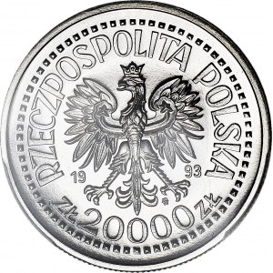 20.000 złotych 1993, PRÓBA NIKIEL, K. Jagiellończyk