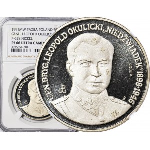 200.000 złotych 1991, PRÓBA NIKIEL, Gen. L. Okulicki &bdquo;Niedźwiadek&quot;